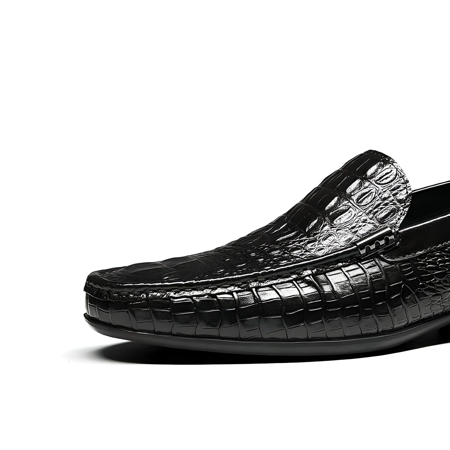 Aristo Mocassin Homme Cuir Texturé Style Croco