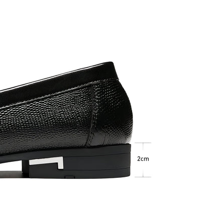Aristo Mocassin Homme Cuir Texturé Style Croco
