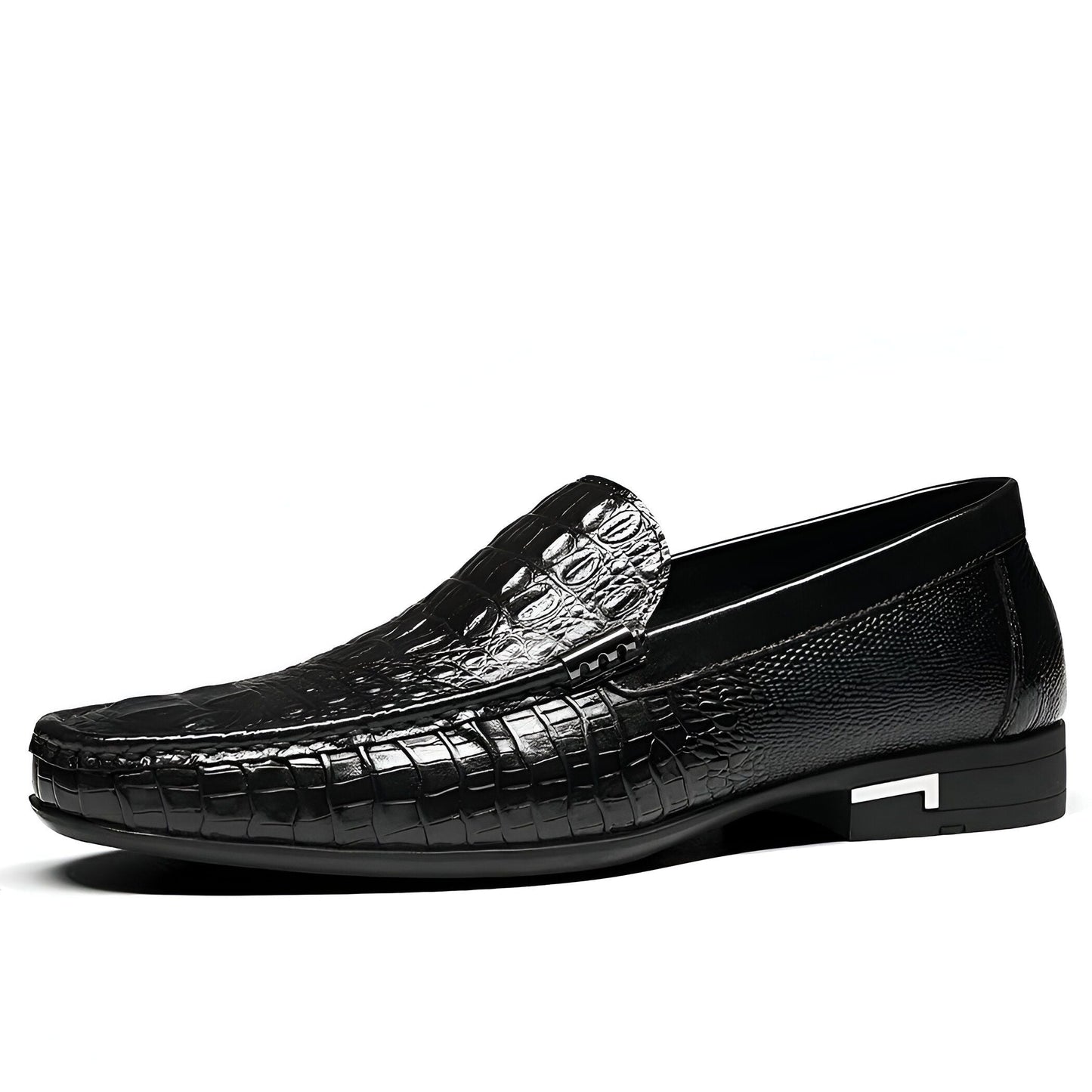 Aristo Mocassin Homme Cuir Texturé Style Croco