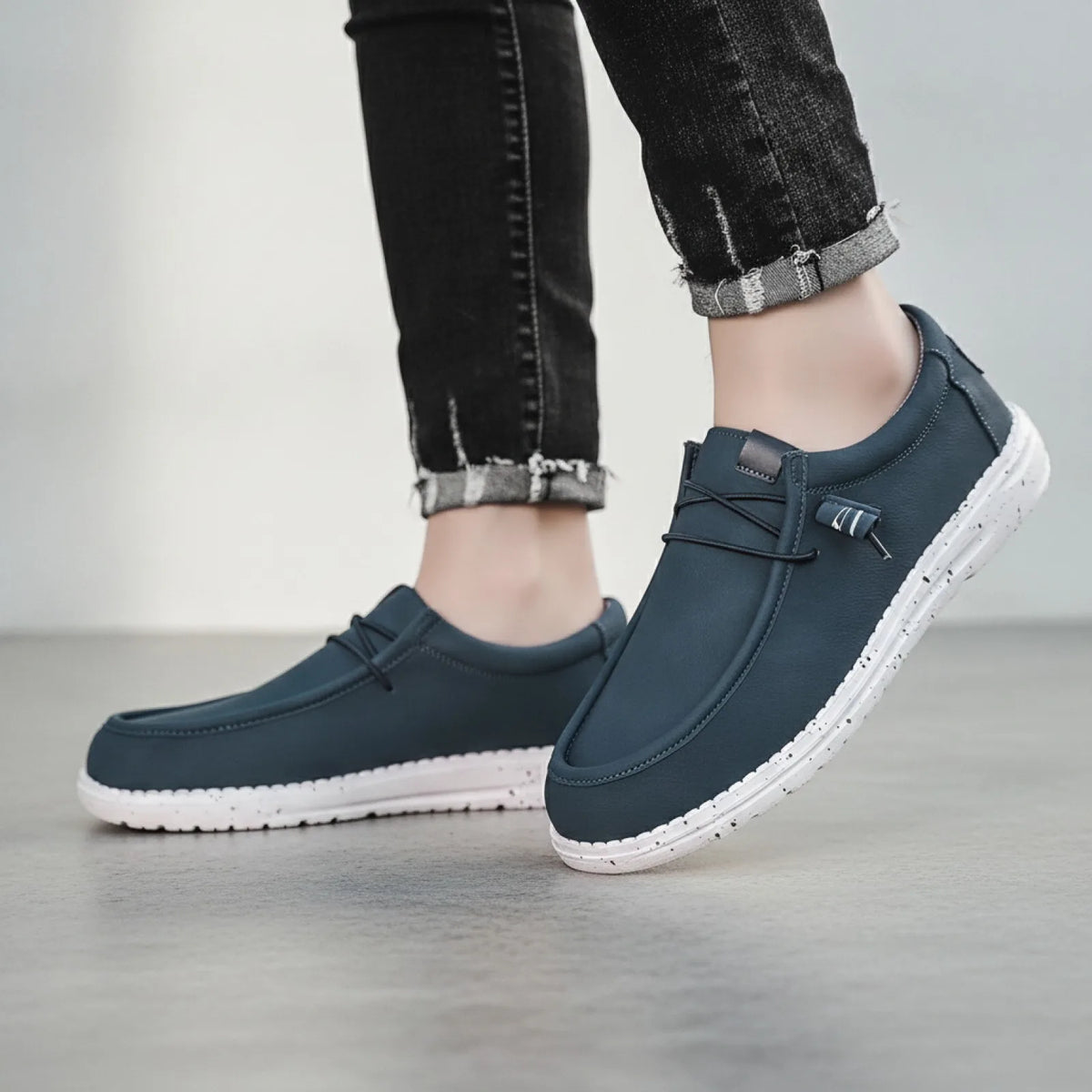 Mocassins - Homme Cuir Végan Sans Lacets Confortables