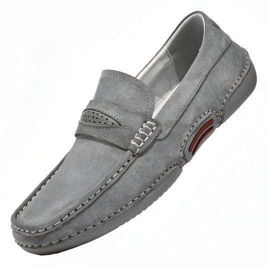 BrandVille Mocassins Daim Gris Ville Homme