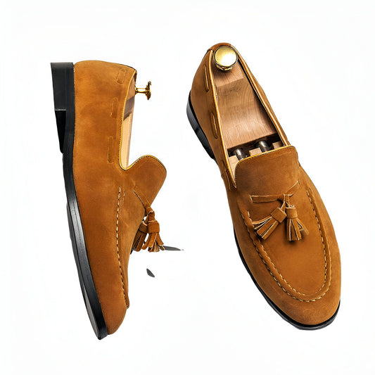 Atlas Mocassins Homme – Effet Daim Camel Glands
