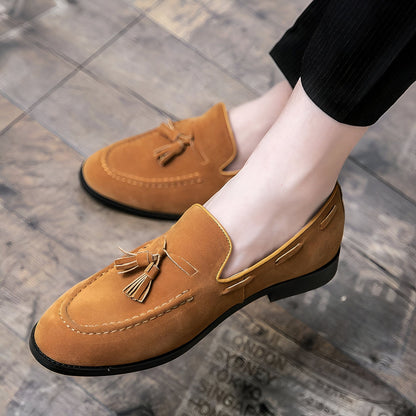 Atlas Mocassins Homme – Effet Daim Camel Glands