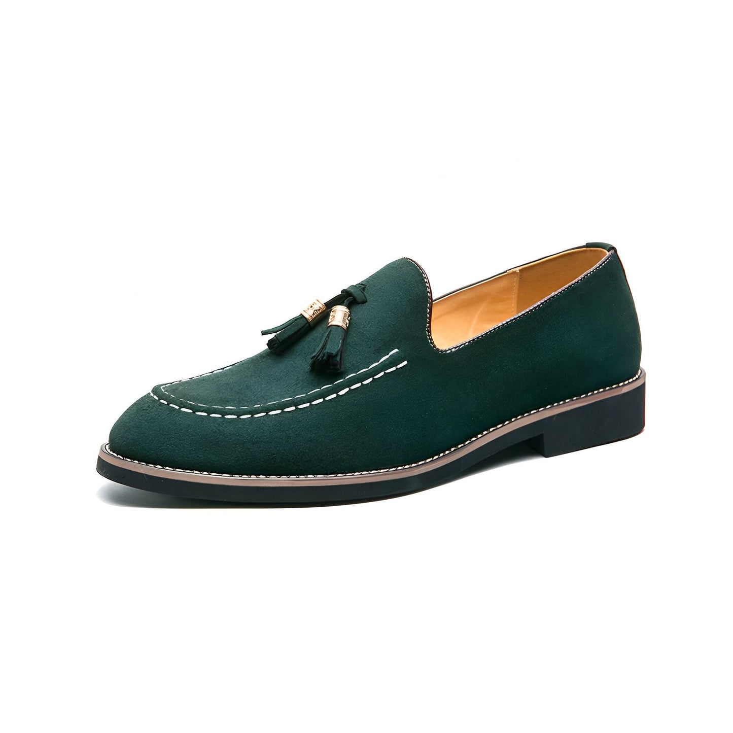 Aurora Mocassins Daim Homme à Gland - Vert Sapin