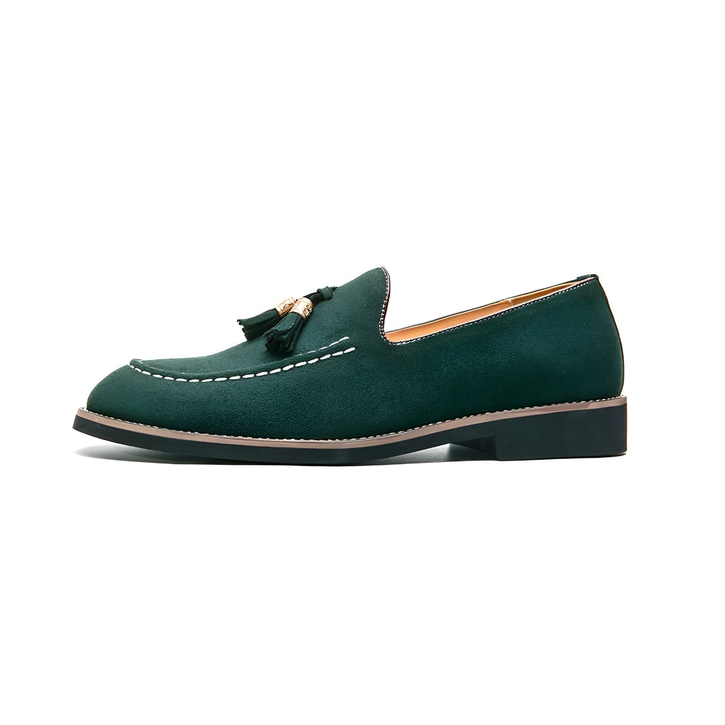 Aurora Mocassins Daim Homme à Gland - Vert Sapin
