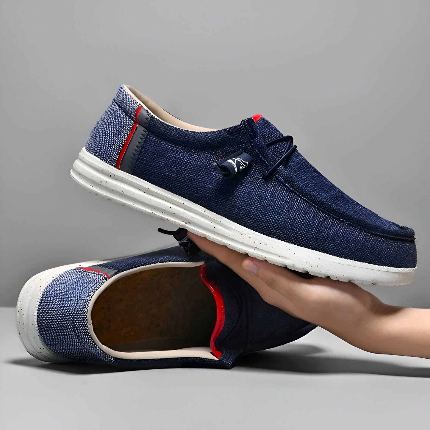 LuxeLine Mocassins Homme en Toile: Confort Léger