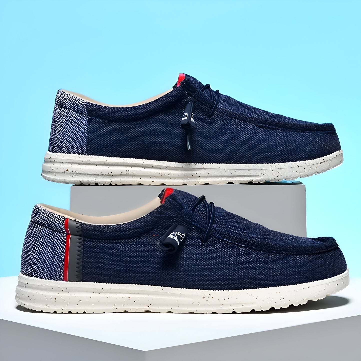 LuxeLine Mocassins Homme en Toile: Confort Léger