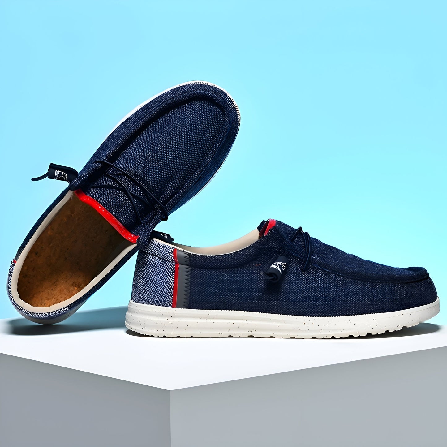 LuxeLine Mocassins Homme en Toile: Confort Léger