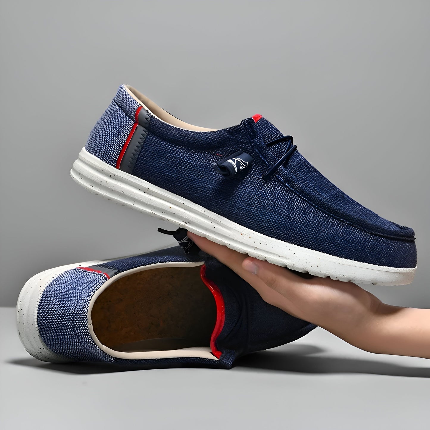 LuxeLine Mocassins Homme en Toile: Confort Léger