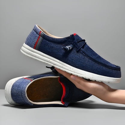LuxeLine Mocassins Homme en Toile: Confort Léger