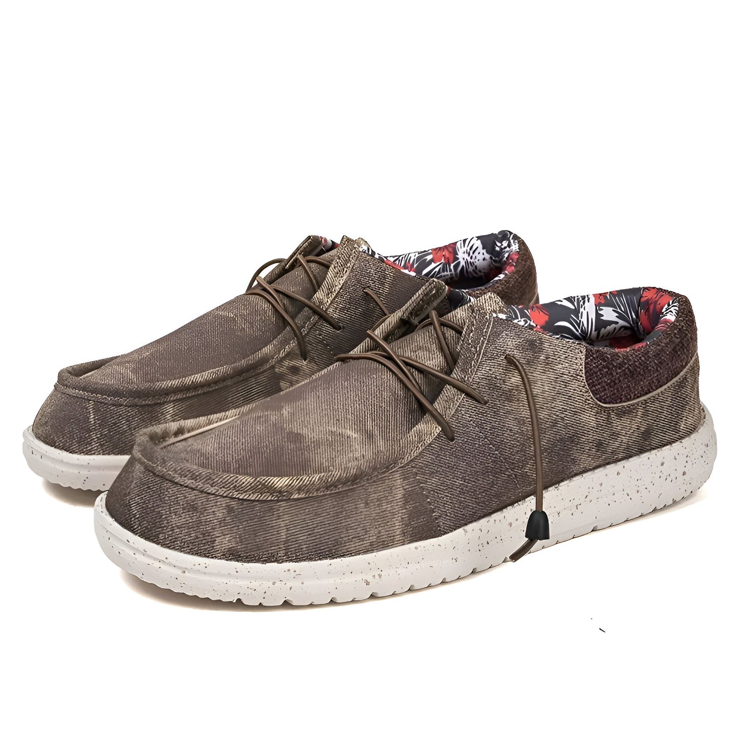 BrandX Mocassins Homme Respirants Détails Floraux