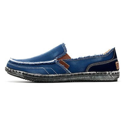 Nova Mocassins Homme Toile Jean Antidérapants