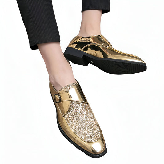 BrandLux Mocassins Homme Vernis Pailletés Raffinés