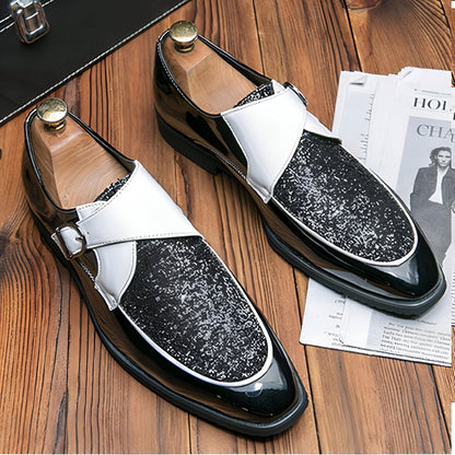 BrandLux Mocassins Homme Vernis Pailletés Raffinés