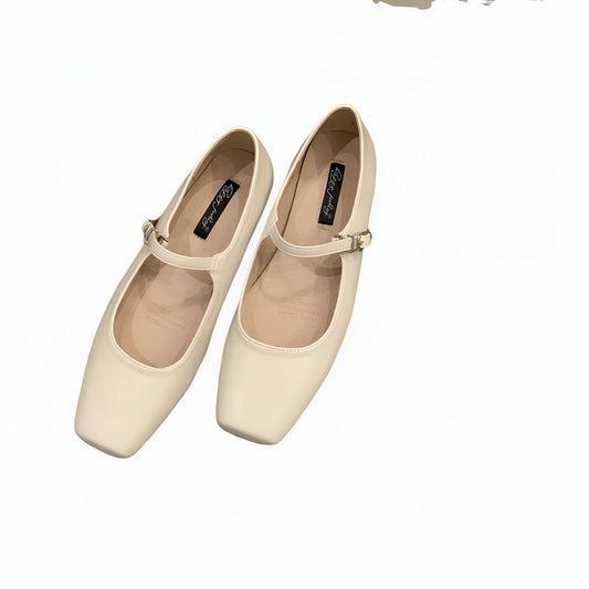 Bout Carré Mary Jane: Mocassins Confort Élégant