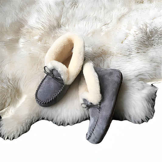 BrandLux Mocassins Daim Doublés Fourrure Chaude