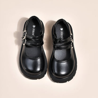 NovaX Mocassins Fille Brides Cœur Noirs Style Soigné