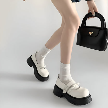 BrandX Mocassins plateforme double bride noir
