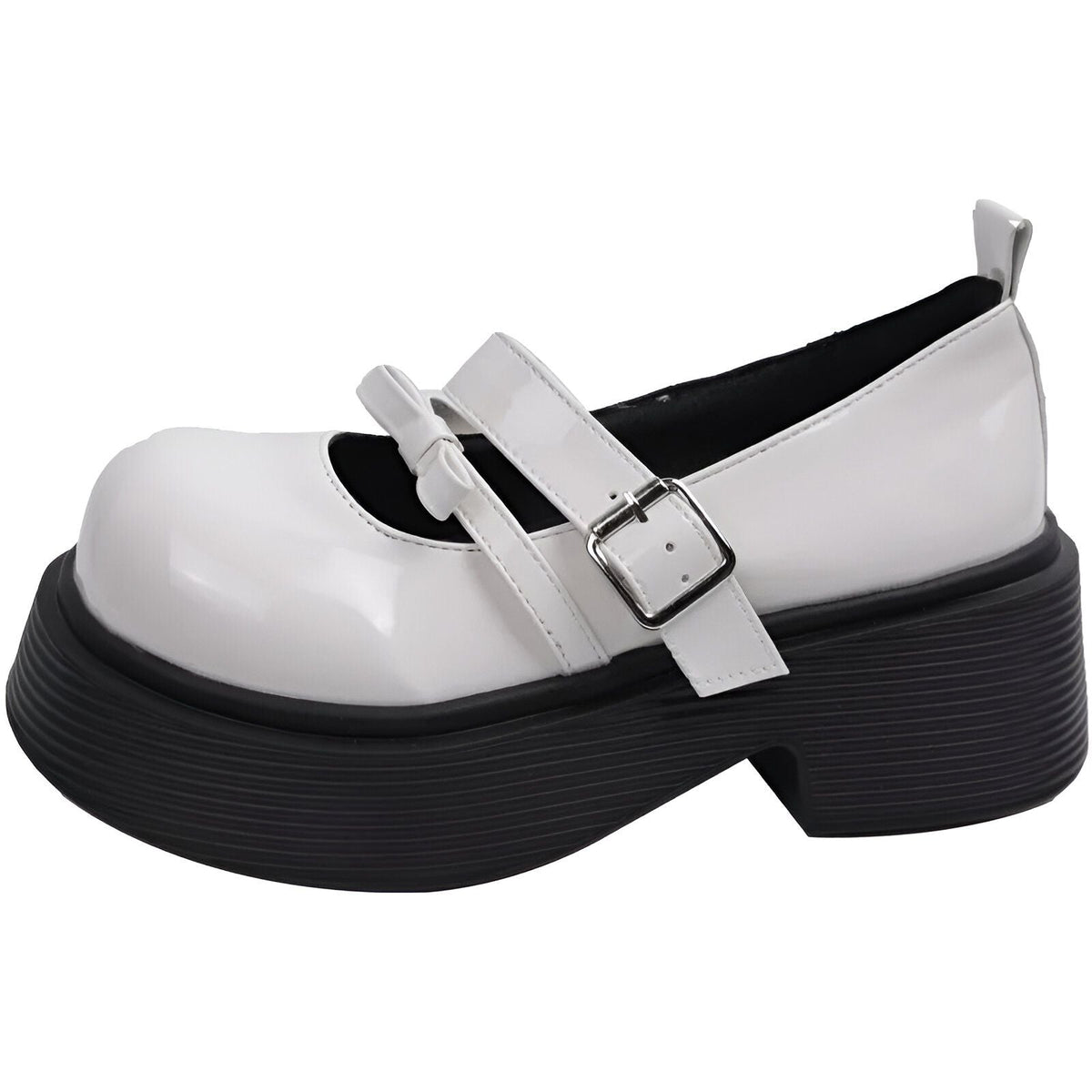 BrandX Mocassins plateforme double bride noir