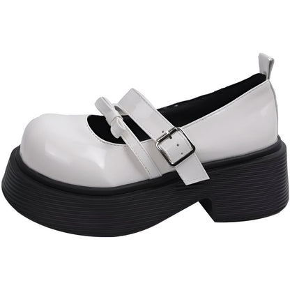 BrandX Mocassins plateforme double bride noir