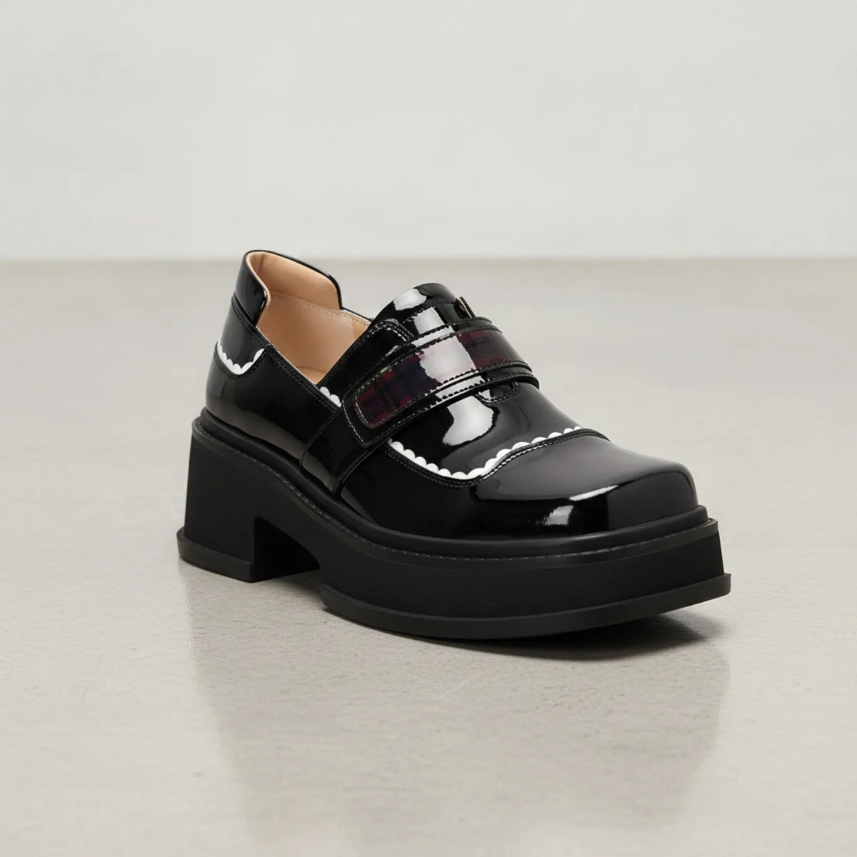 Mocassins Plateforme Femme Design Noir Original Edition