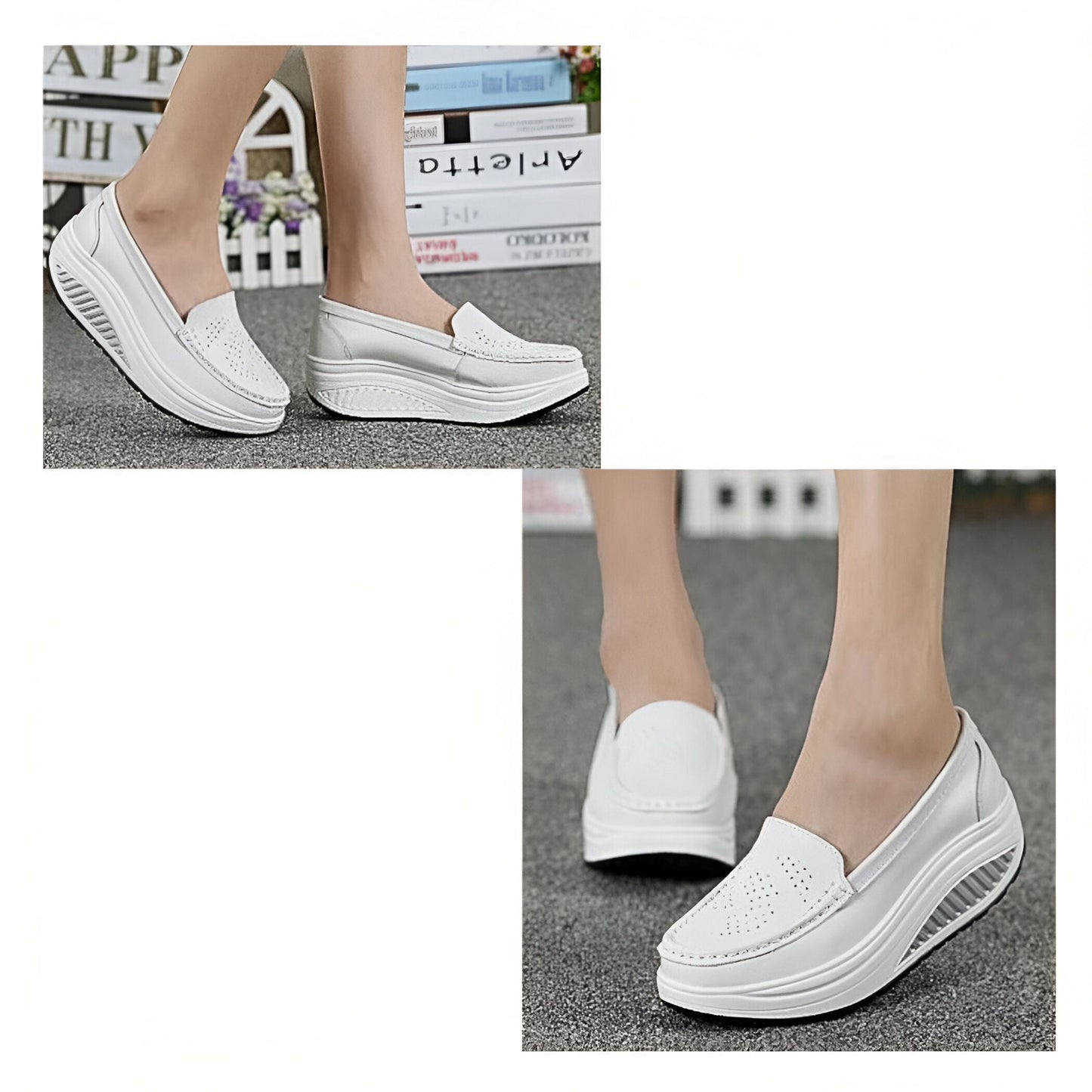 Luxe Mocassins Femme Respirants Plateforme Confortables
