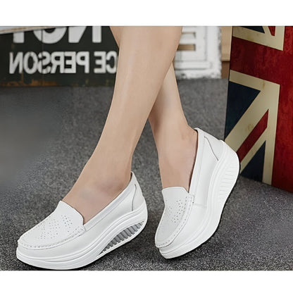 Luxe Mocassins Femme Respirants Plateforme Confortables
