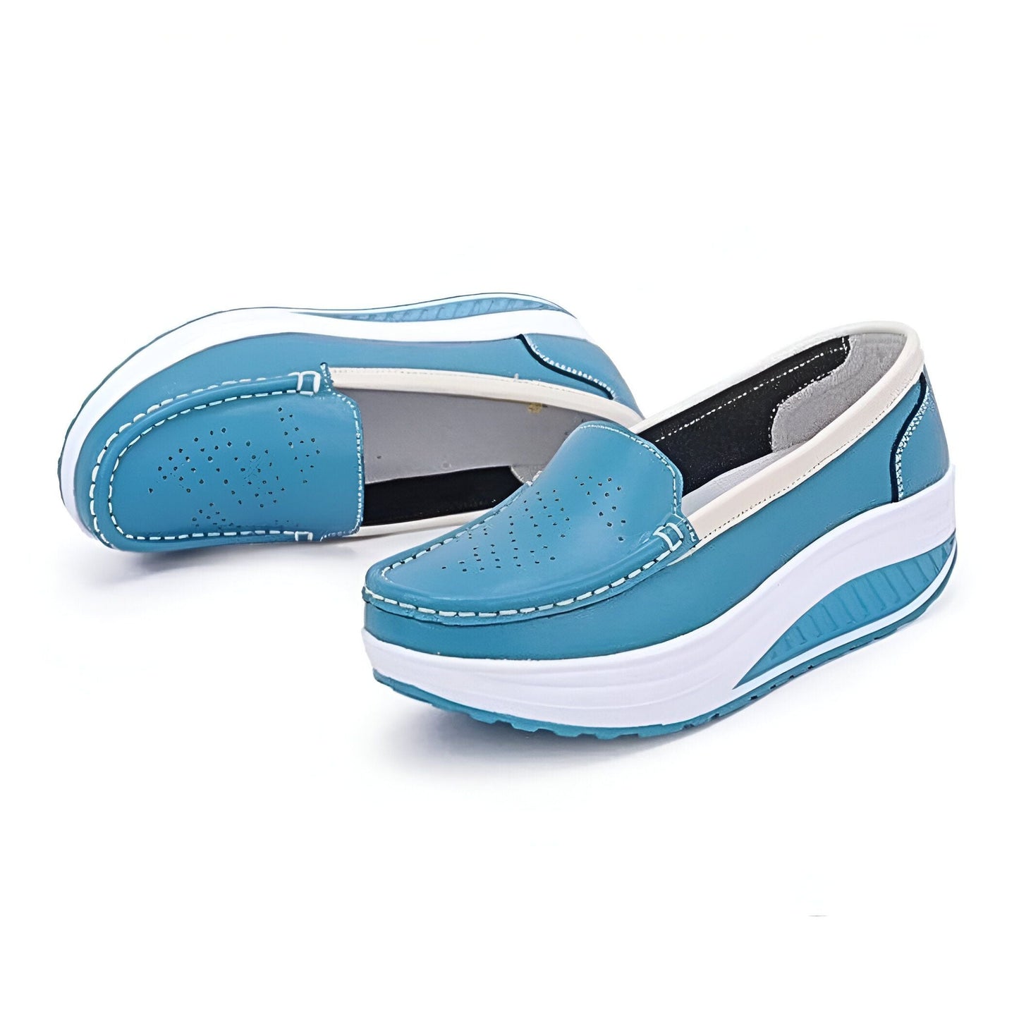 Luxe Mocassins Femme Respirants Plateforme Confortables