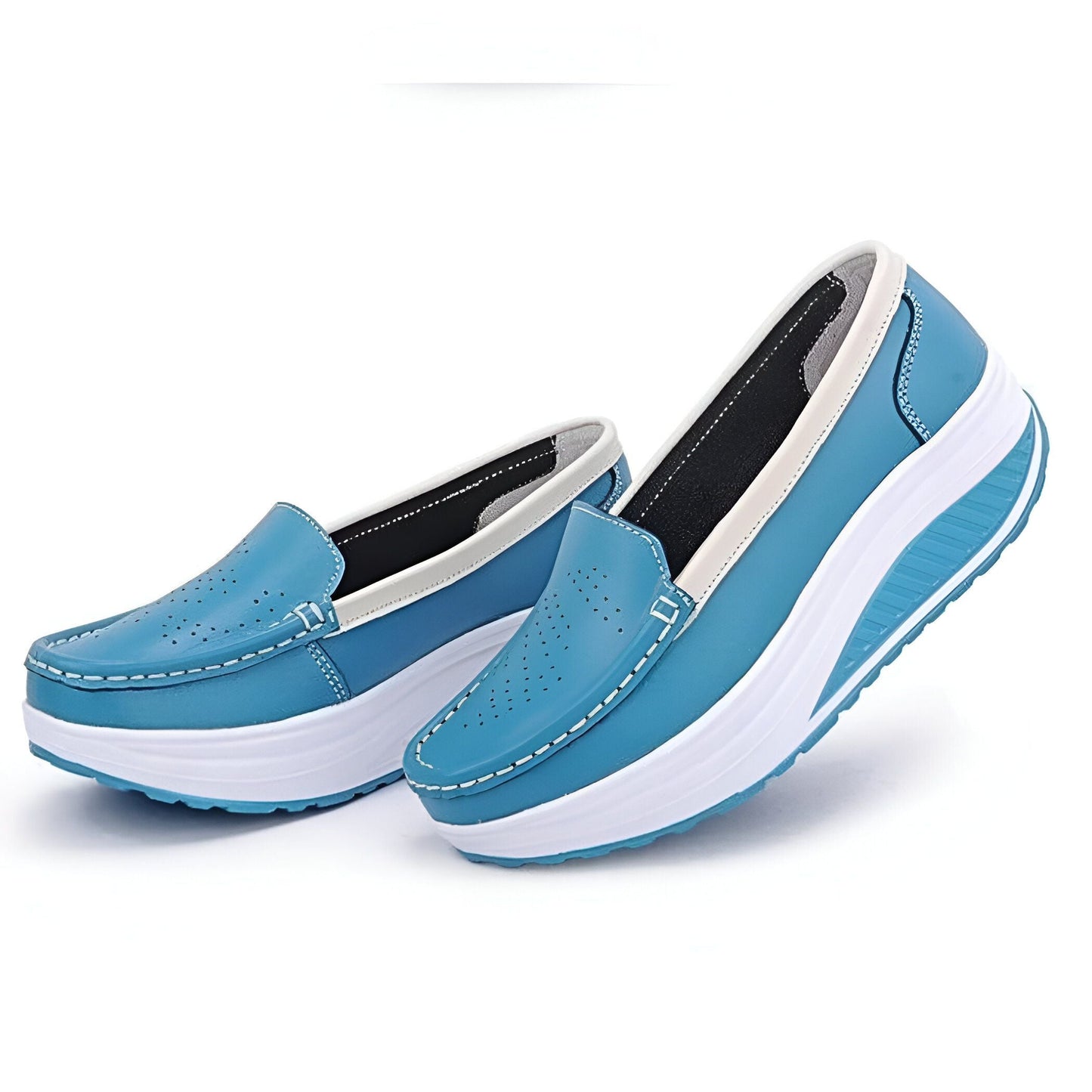 Luxe Mocassins Femme Respirants Plateforme Confortables