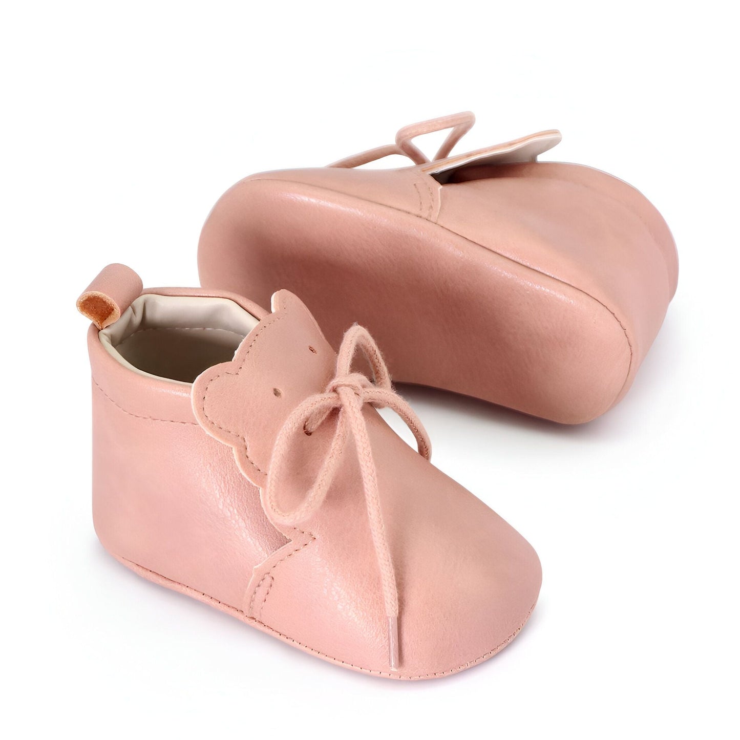 BoutikMoko Mocassins Souples Bébé Motif Ourson à Lacets