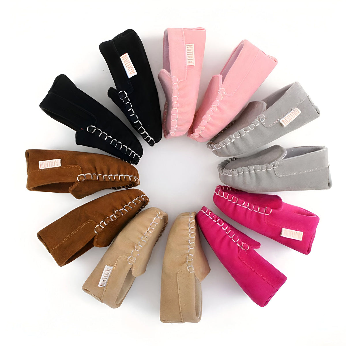 Mocassins bébé en cuir végan - chic et confortables