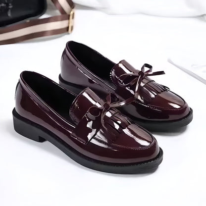 Belia Mocassins Femme Vernis Synthétique Nœud & Franges