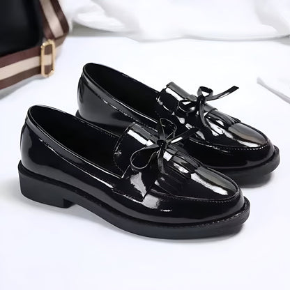 Belia Mocassins Femme Vernis Synthétique Nœud & Franges