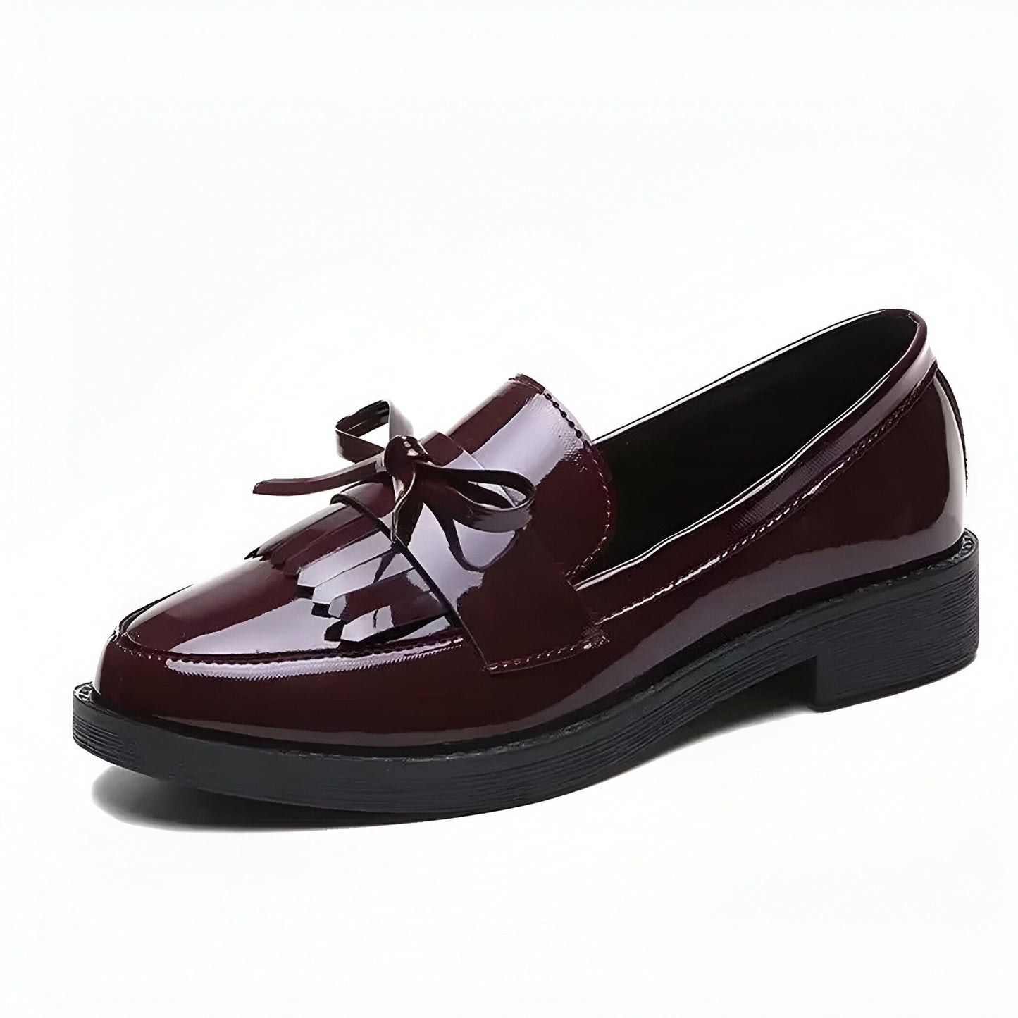Belia Mocassins Femme Vernis Synthétique Nœud & Franges