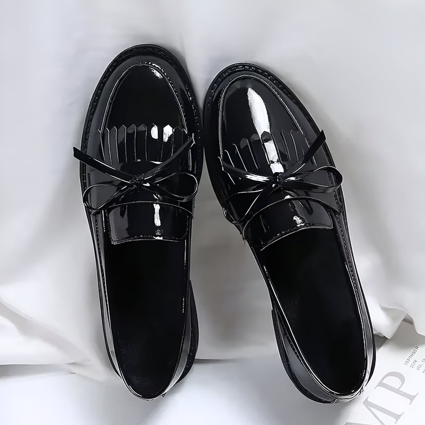 Belia Mocassins Femme Vernis Synthétique Nœud & Franges