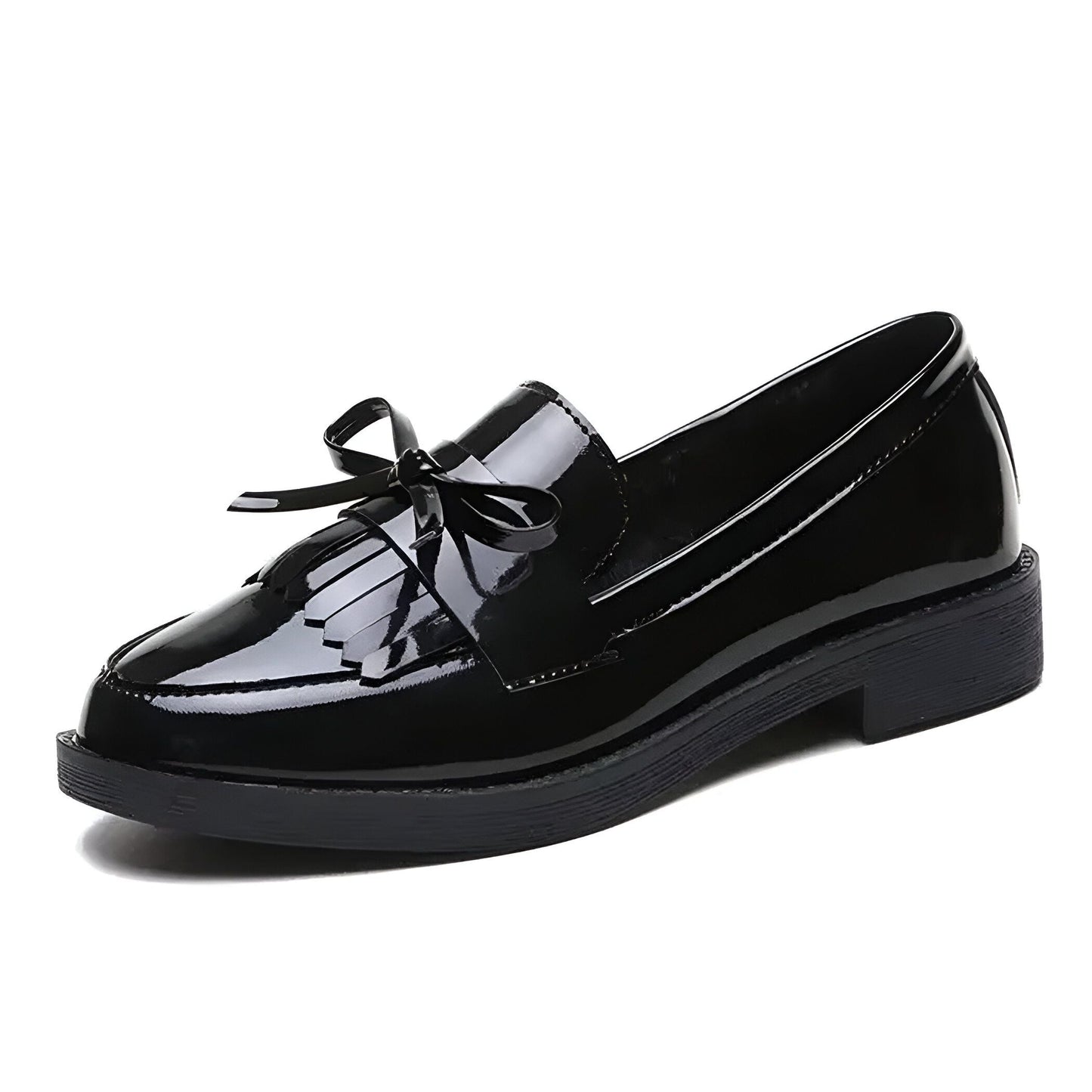 Belia Mocassins Femme Vernis Synthétique Nœud & Franges