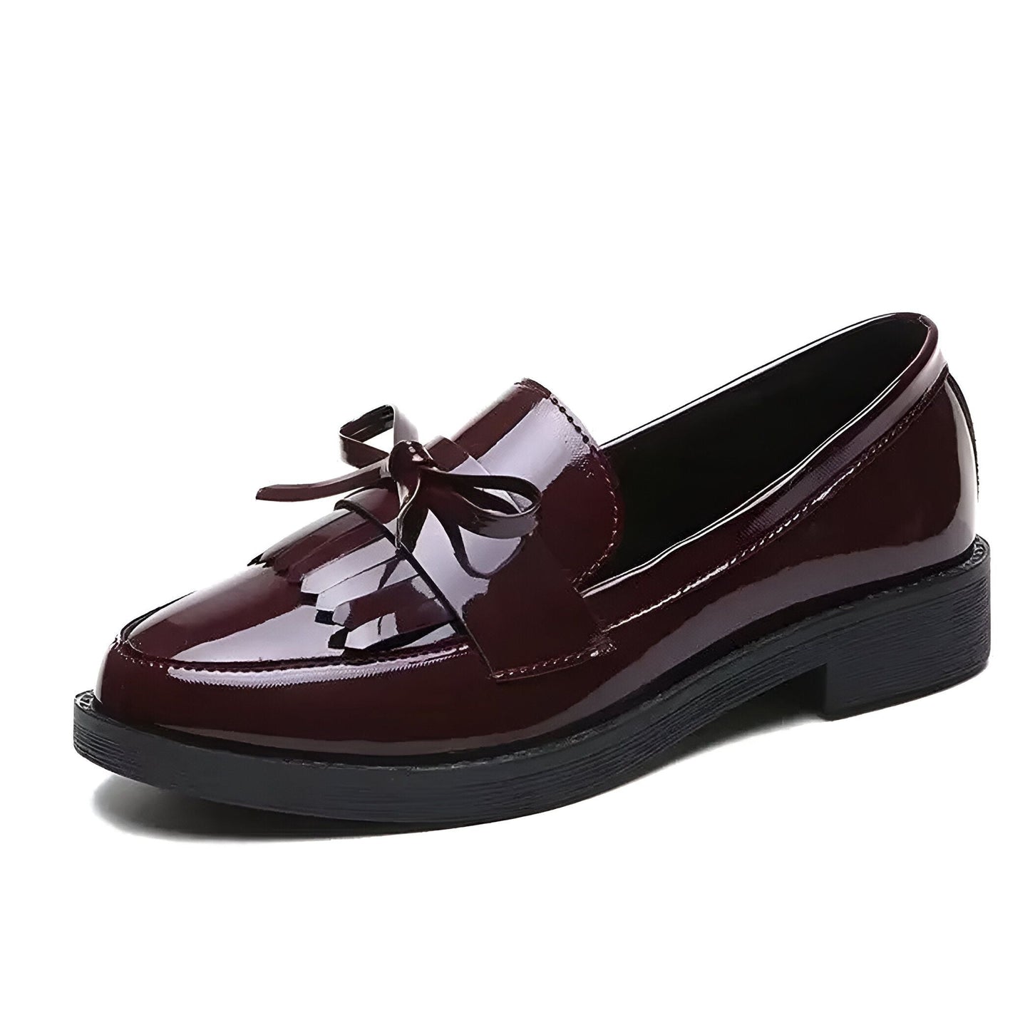 Belia Mocassins Femme Vernis Synthétique Nœud & Franges