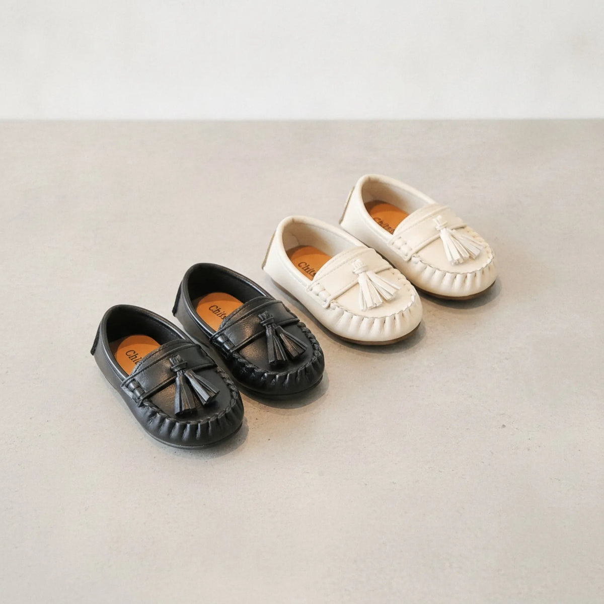 NaturaKids Mocassins enfant cuir végan à glands