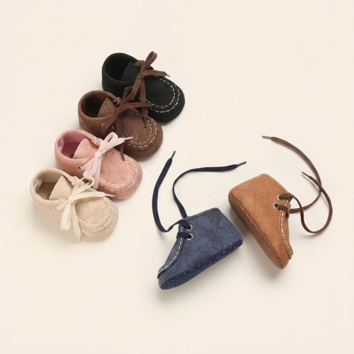 Nova Bottillons Bébé Garçon : Moccasins Montants Lacets