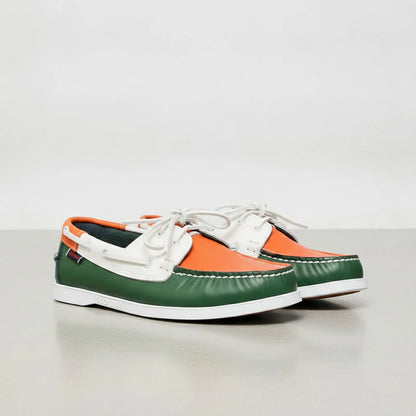 Nova Mocassins Bateau Homme Orange Tricolore
