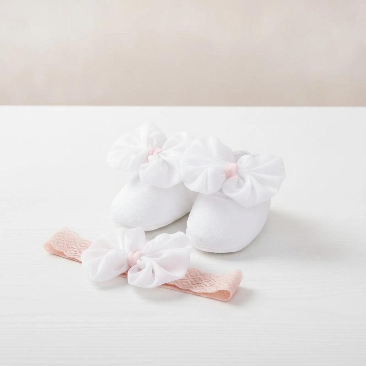 Nova Mocassins Bébé Fille Souples Nœud : Premiers Pas