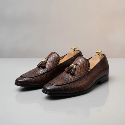 Nova Mocassins Homme Synthétique Zigzag et Glands