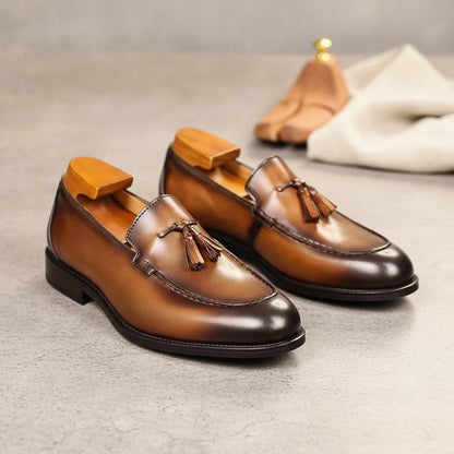 NovaBrand Mocassins Homme Cuir Véritable Glands
