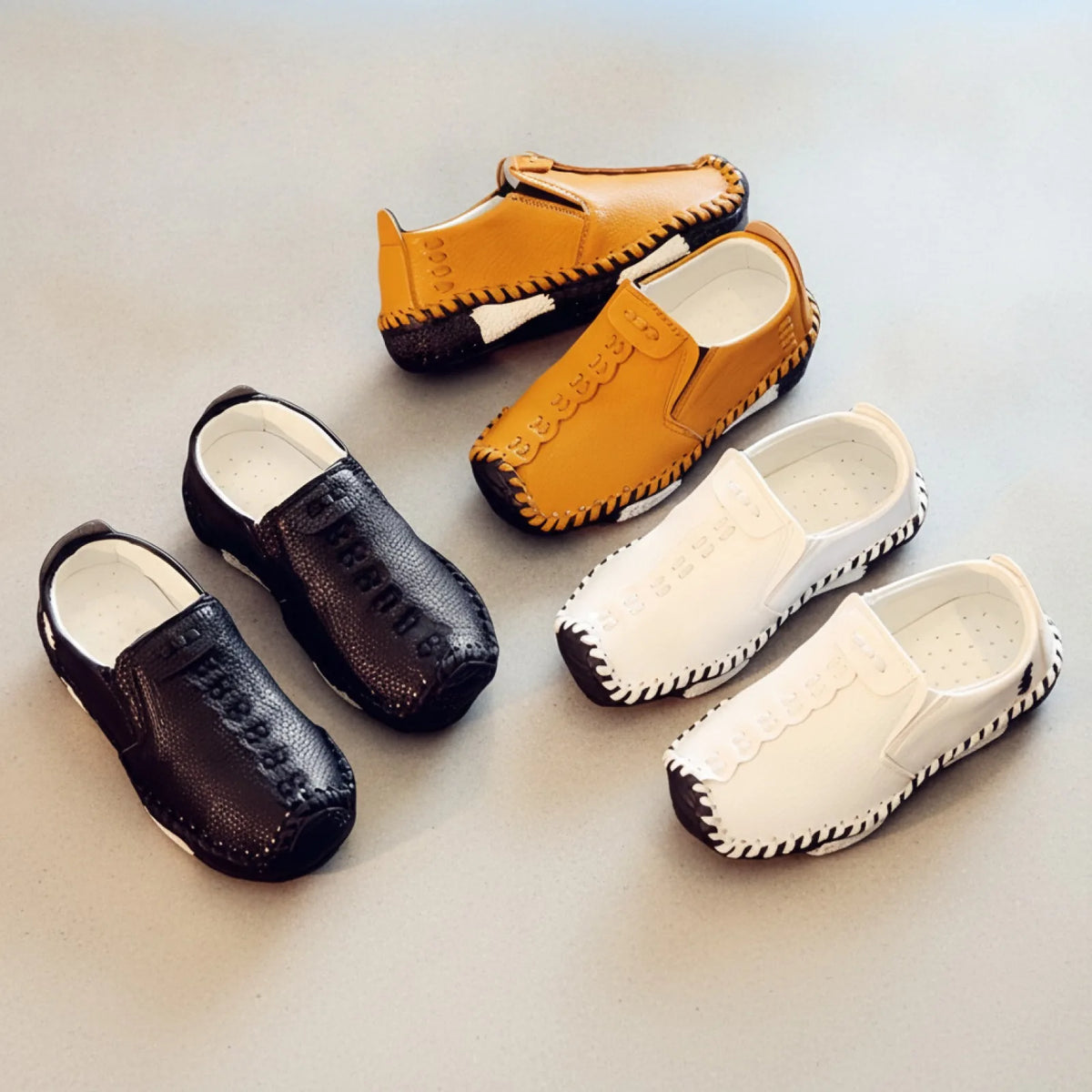 NovaKids Mocassins Garçon Élégants en Cuir Synthétique