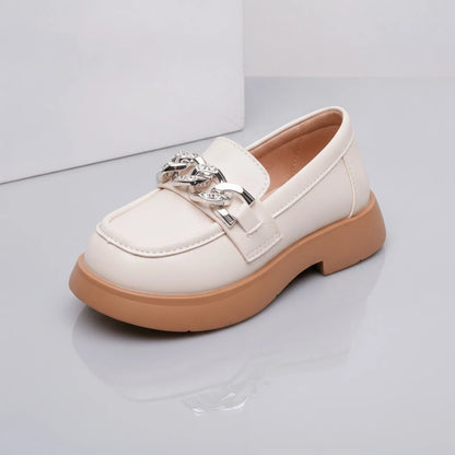 NovaLine Mocassins fille cuir synthétique souple