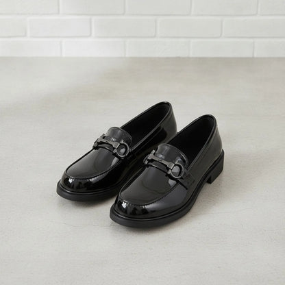 NovaLux Mocassins vernis femme métal élégant