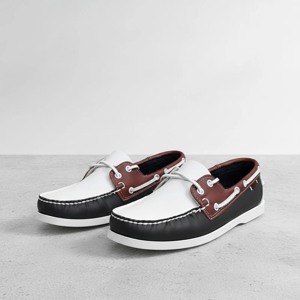 NovaTread Mocassins Cuir Homme Tricolores