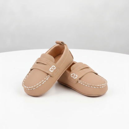 PetitLuxe Mocassins bébé fille cuir souple classiques