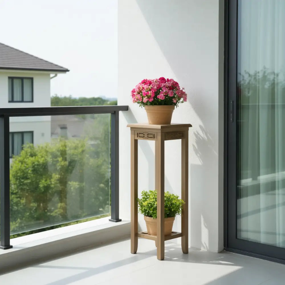 Porte plante bambou vintage