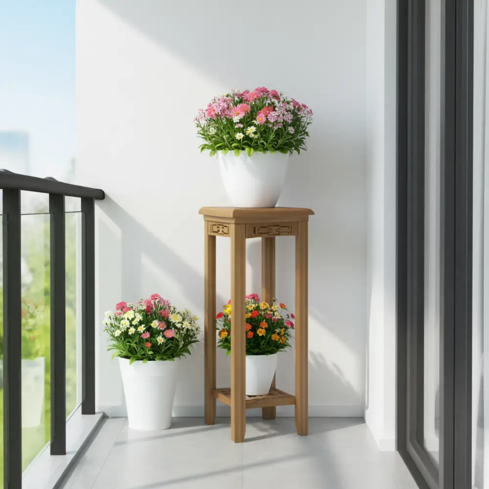 Porte plante bambou vintage